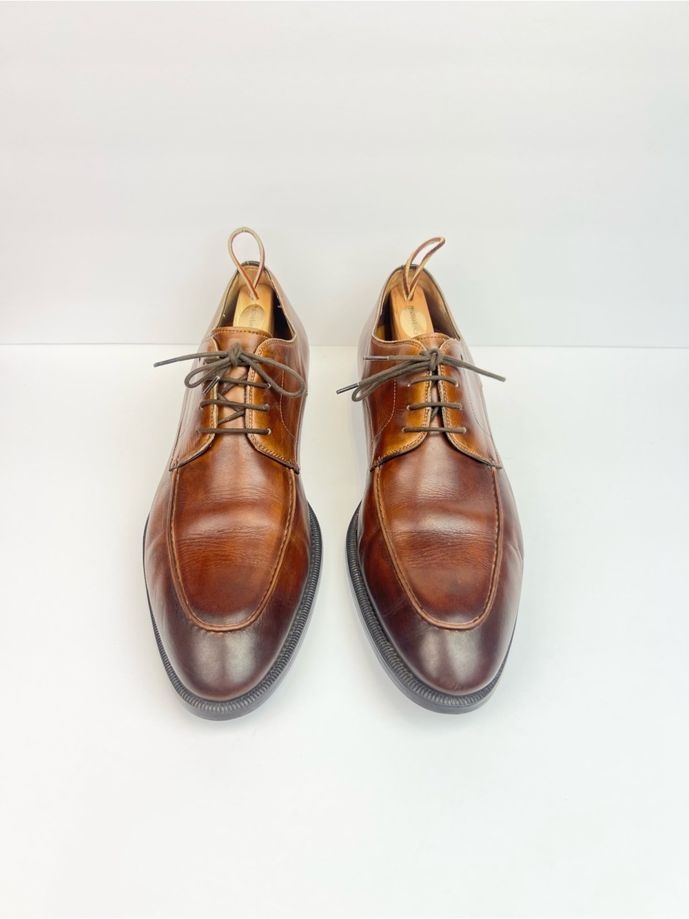 Magnanni Alva Moc Toe Loafers Sz 13 Tobaco brown Leather $425 Slip On 23335